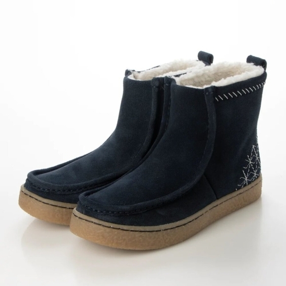 💙🔹️ CLARKS🔹️ Barleigh Pull On Boots navy for womens Size 7 - Picture 8 of 8